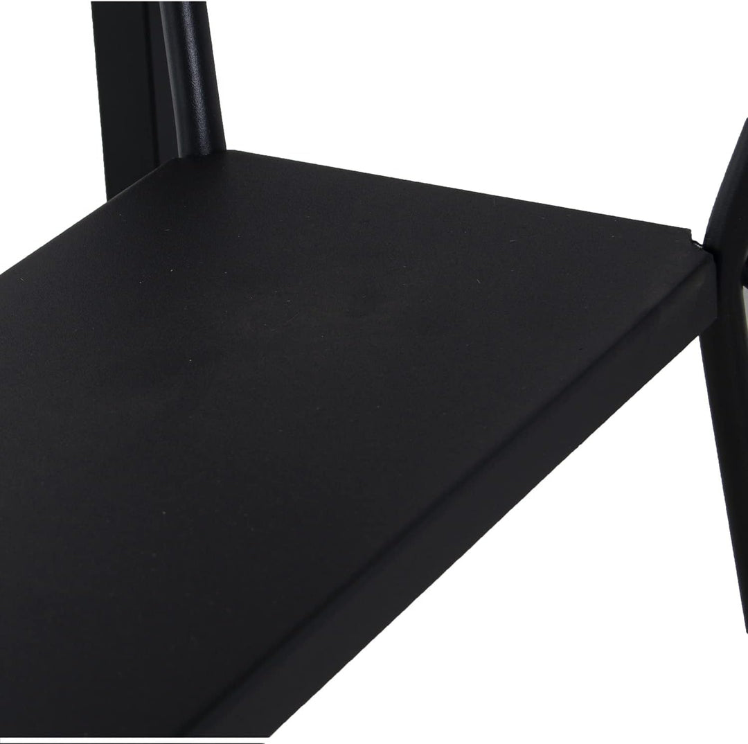 DRW Eingangstisch aus Metall und MDF in Schwarz 100 x 30 x 75 cm, ESTANDAR