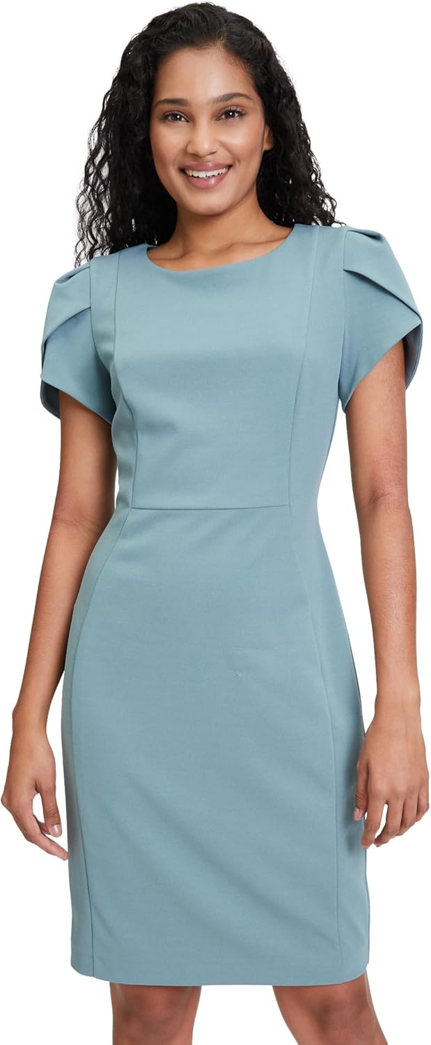 Vera Mont Damen Cocktailkleid Kurzarm 36 Smoky Turquoise, 36 Smoky Turquoise
