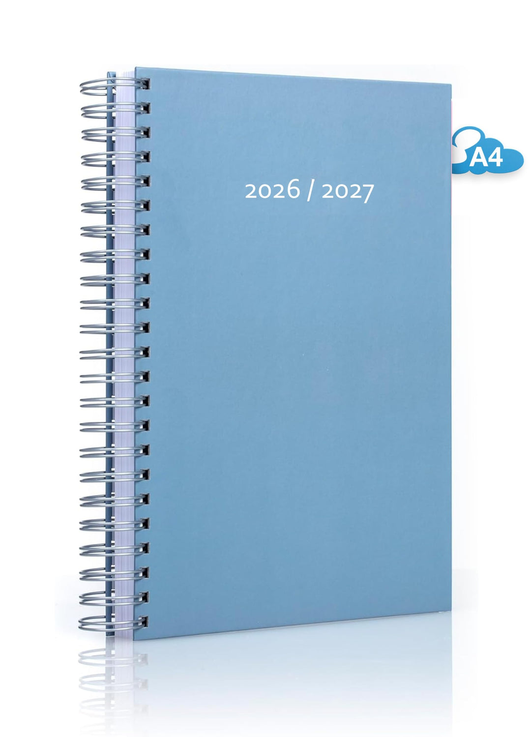 edition cumulus 2026/2027 Dicker Kalender DIN A4 – STORMY BLUE (graublau) - MADE IN GERMANY - Ideal