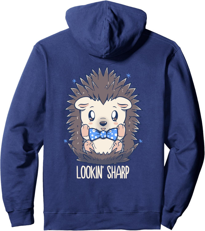 Lookin Sharp Dapper Hedgehog - Funny Igel Pullover Hoodie