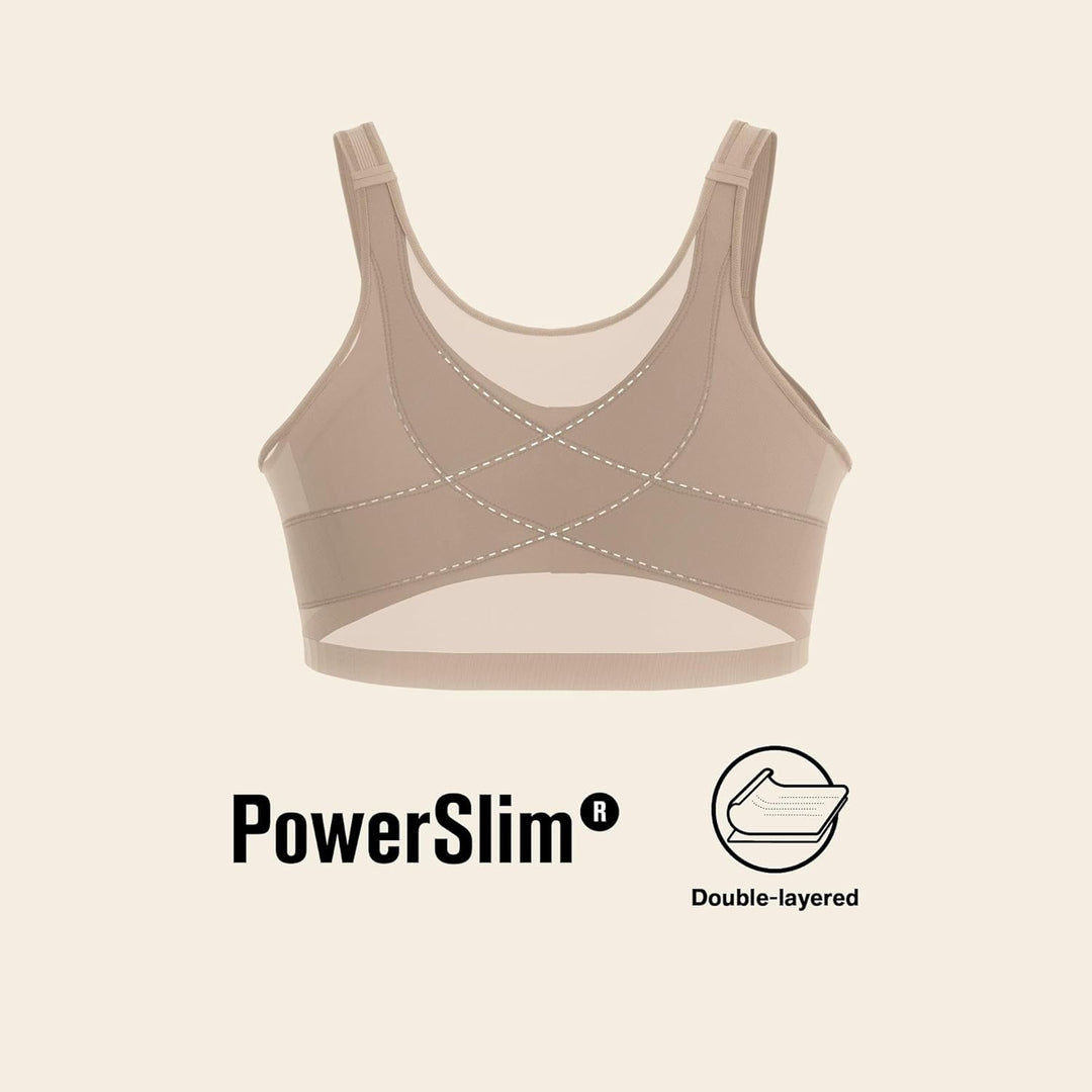 Leonisa Damen Haltungskorrektur BH, Sport BH mit Rücken Geradehalter Funktion 70B Beige, 70B Beige
