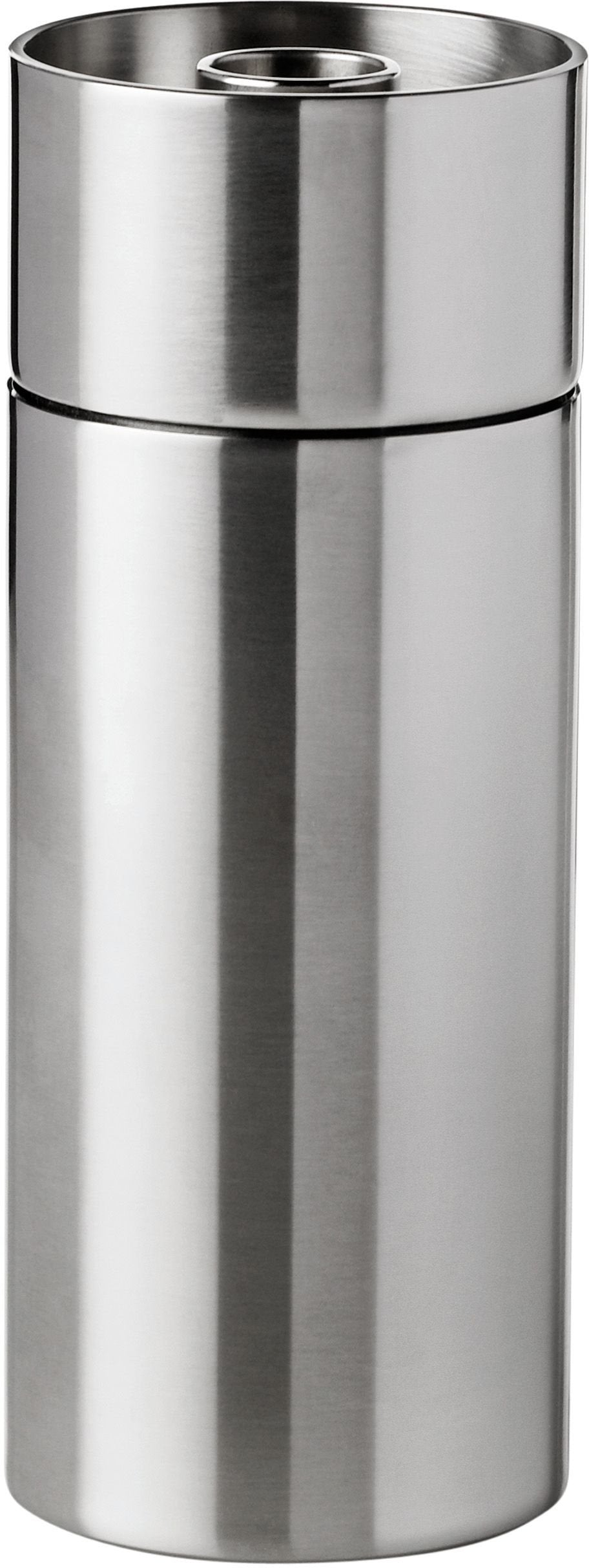 Stelton Salzmühle aus Edelstahl, danish design von Arne Jacobsen aus der Cylinda line, W:13 CM L:18