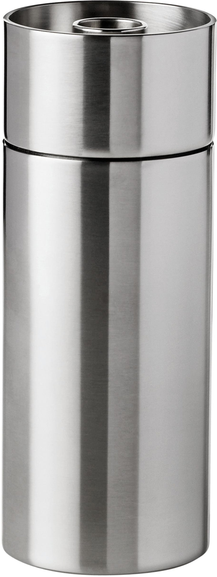 Stelton Salzmühle aus Edelstahl, danish design von Arne Jacobsen aus der Cylinda line, W:13 CM L:18