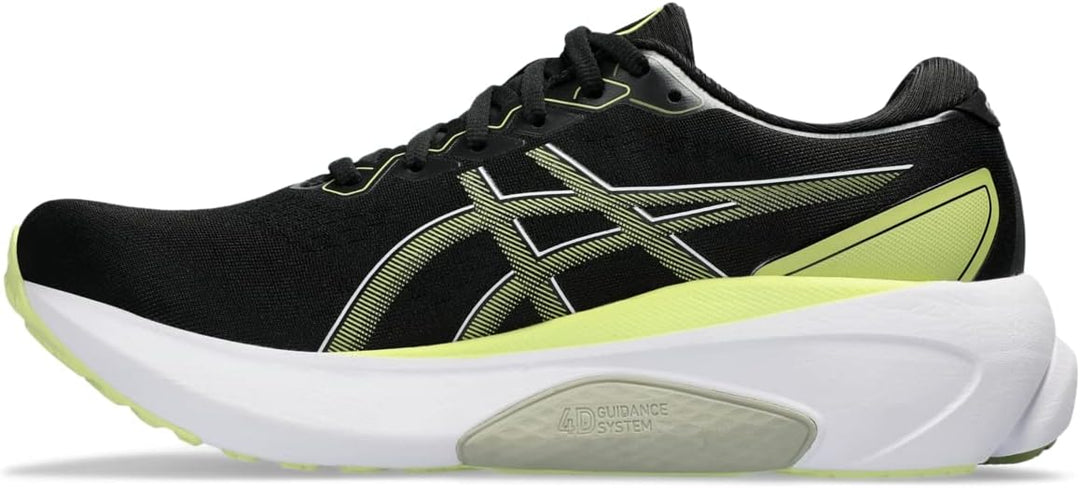 ASICS Kayano 30 Mann Laufschuhe Blau Weiss 38 EU Black Glow Yellow, 38 EU Black Glow Yellow