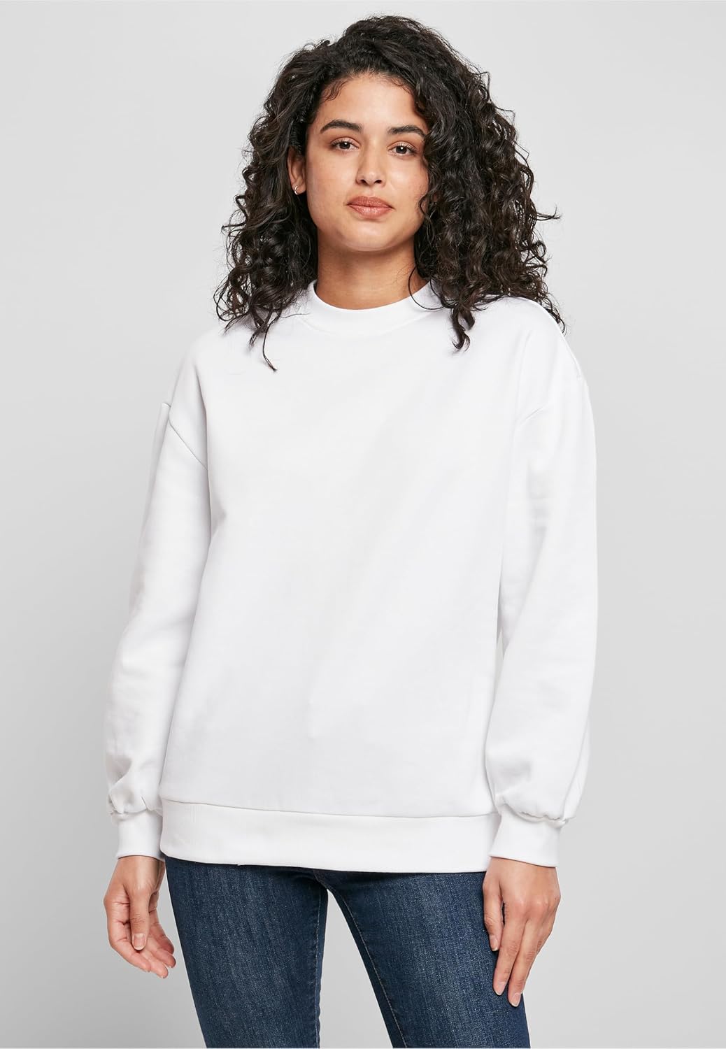 Urban Classics Damen Oversized Sweatshirt aus Bio-Baumwolle, Crew Neck Pullover aus Organic Cotton,