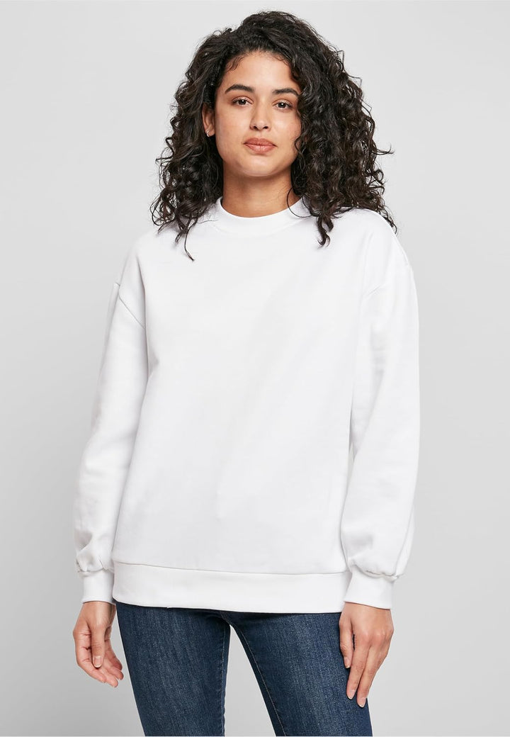 Urban Classics Damen Oversized Sweatshirt aus Bio-Baumwolle, Crew Neck Pullover aus Organic Cotton,