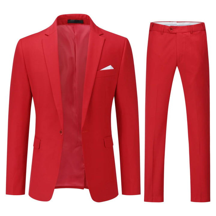 YOUTHUP Anzug Herren 2 Teilig Slim Fit Herrenanzug Business Hochzeit Modern Anzüge Sakko Anzughose S