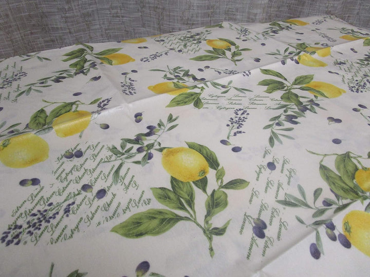 Pago Poco Quadratische Tischdecke mit Zitronenmotiv, 100% Baumwolle, alle Grössen, Made IN Italy!!!!
