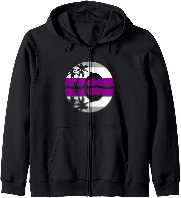 Subtile Asexual Pride Sunset, Pride Month Ace Flag Kapuzenjacke