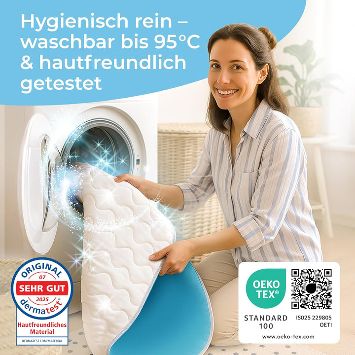 Inkontinenz Bettunterlage 90x150 cm - [SEHR Weich & Saugstark] - Inkontinenzunterlage Waschbar - [Wi