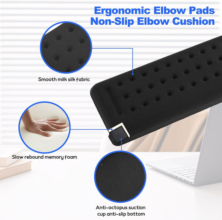 2 Stück L-förmige Schreibtisch-Kantenauflage, Ergonomische Ellbogenschützer Anti-Rutsch Ellbogenkiss