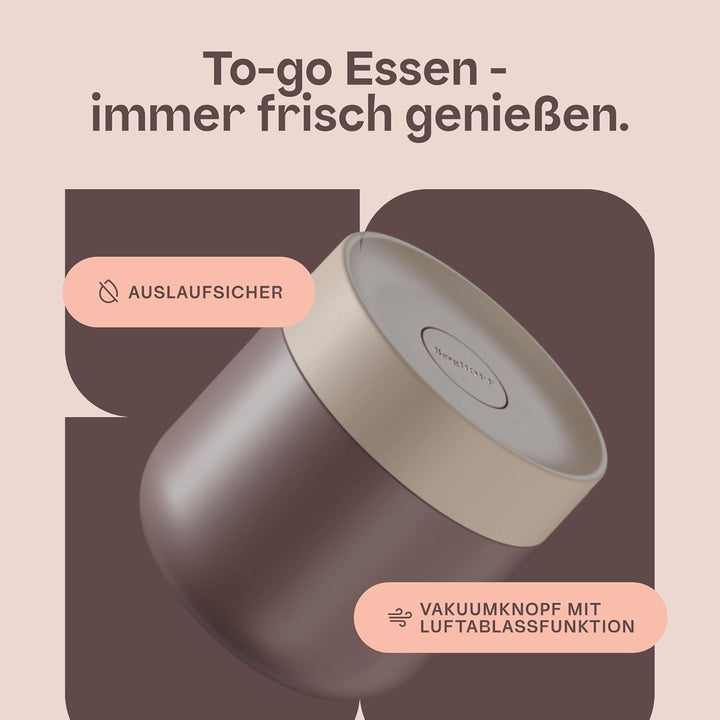 Berghoff Home Thermobehälter für Essen – 0,35L – Edelstahl Warmhaltebehälter – Thermobecher für Getr