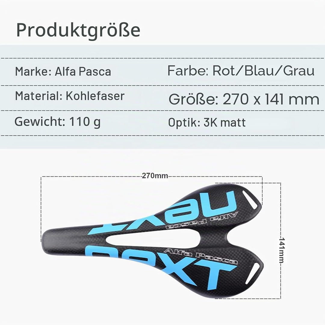 Alfa Pasca Fahrradsattel Rennradsattel Bequemer Hohl Ergonomisch Fahrradsitz Rennrad Sitzkissen Herr