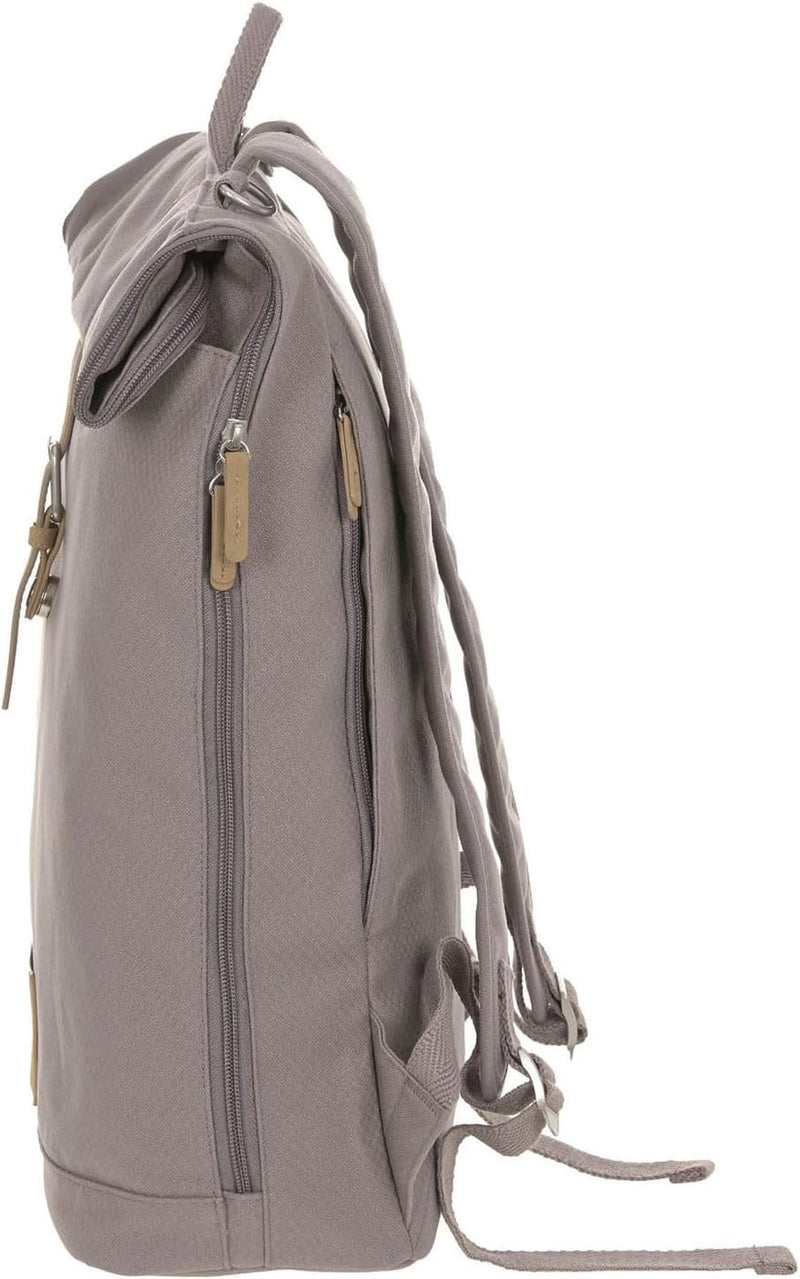 LÄSSIG Green Label Rolltop Backpack Rosewood Grey