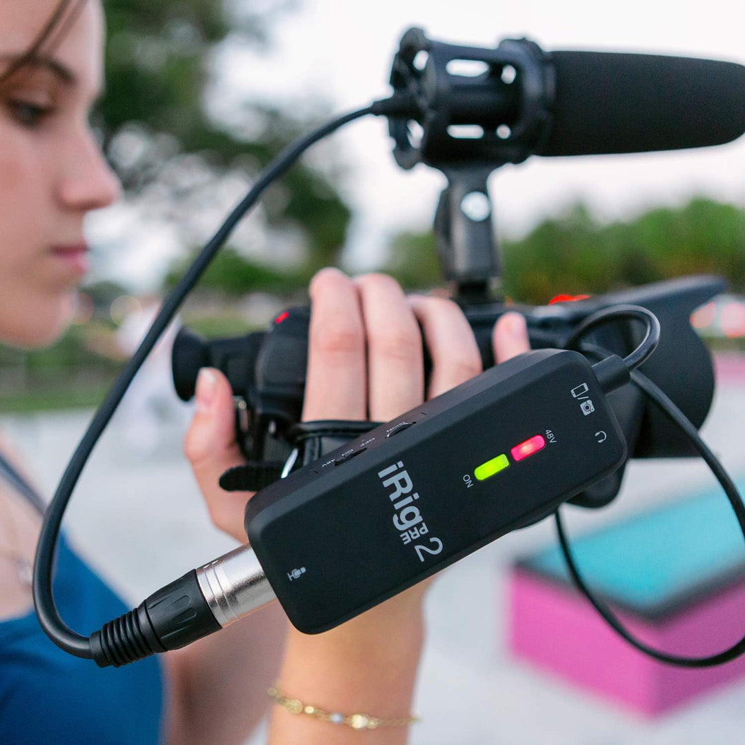 IK Multimedia iRig Pre 2 Mikrofon-Vorverstärker für Smartphones, Tablets und Videokameras, IP-IRIG-