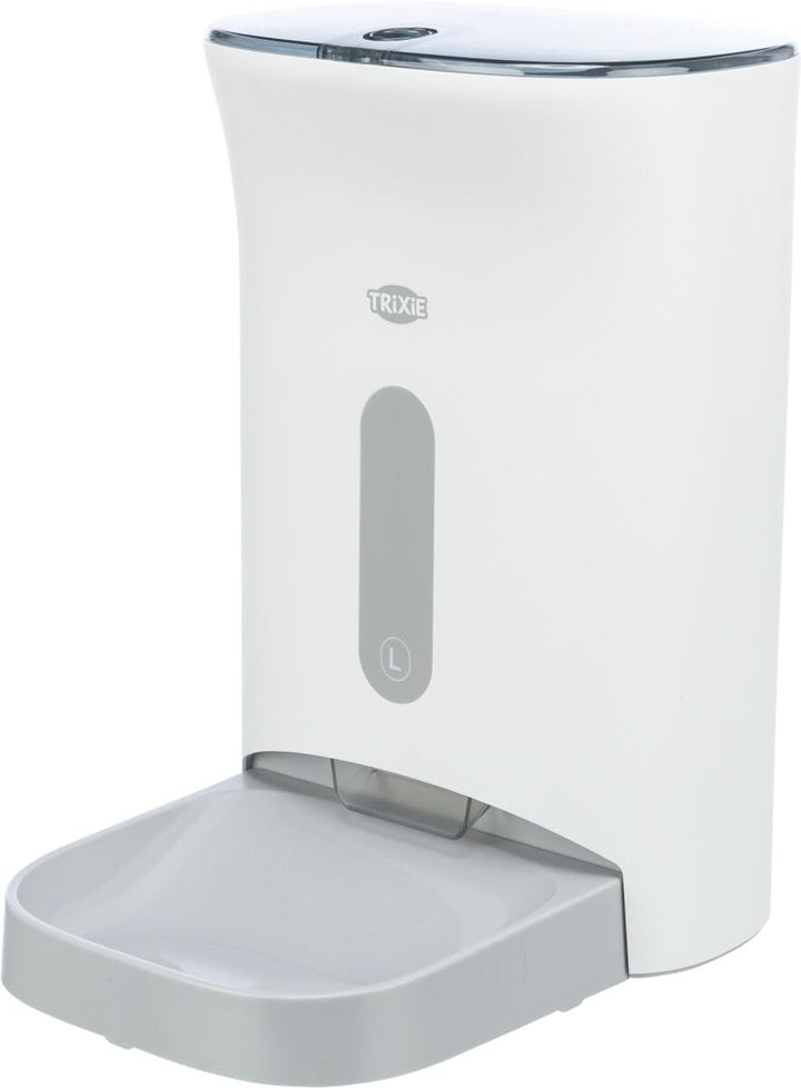 TRIXIE praktischer Futterautomat TX8 2.0, 4,5 l/24 × 38 × 19 cm, weiss/grau - 24343