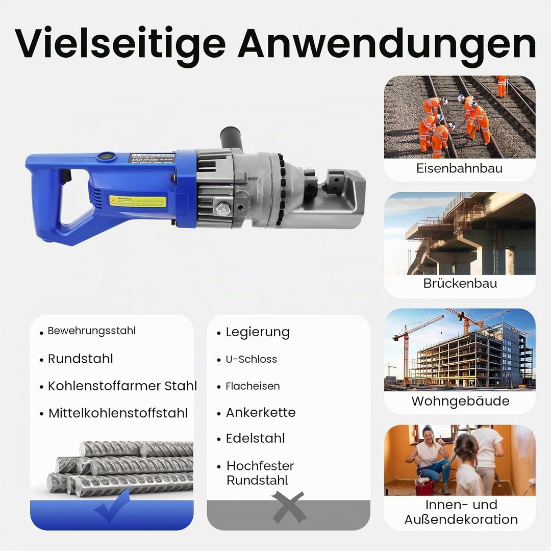 850W Bewehrungsstahlschneider, Elektrische Hydraulischer Baustahlschneider, Bolzenschneider, Blechkn