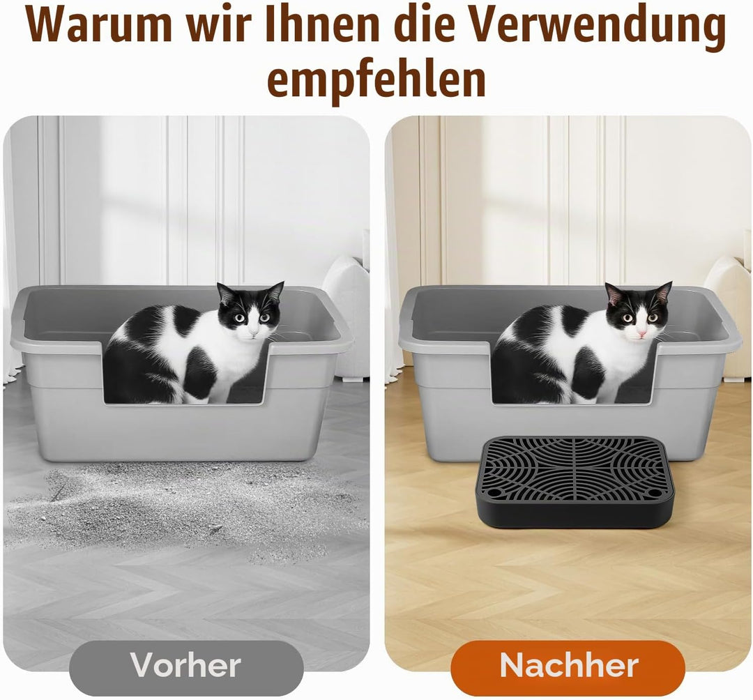 Kunststoff Katzentreppe, Katzentoilettenrampe mit Filterfunktion, Katzenstreu-Filterpedal für Kätzch