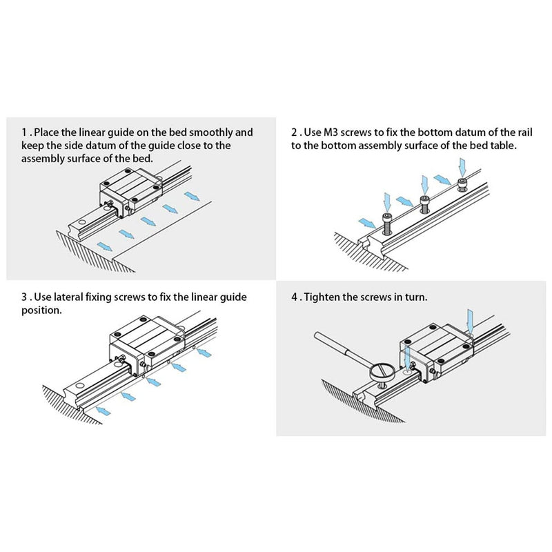 iMetrx MGN12H 700MM linearführung schiene MGN12 linear rail mit MGN12H Carriage Block x2 für 3D-Druc