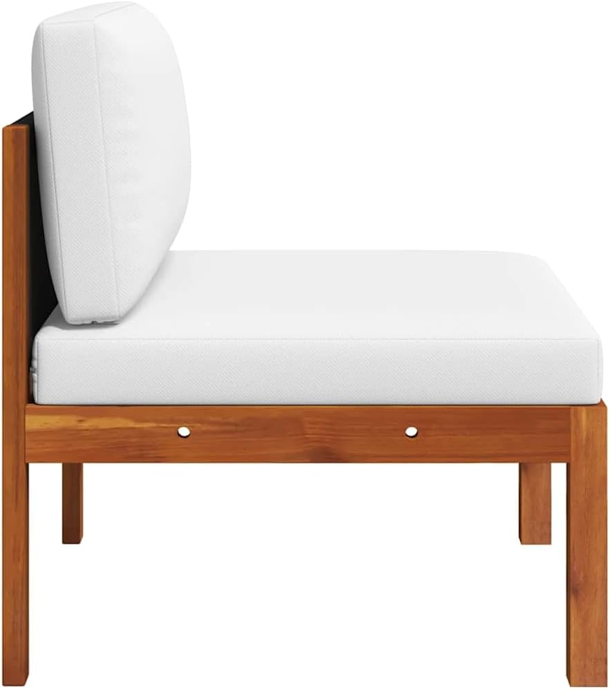 vidaXL Akazienholz Massiv Gartenmöbel 2-TLG. mit Auflagen Sofa Lounge Sitzgruppe Tisch Gartensofa Mi