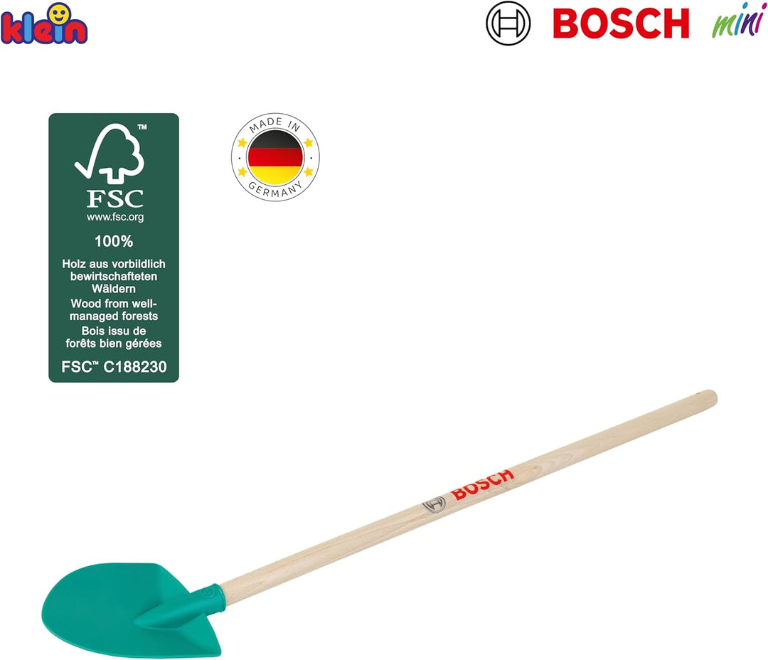 Theo Klein 2716 Bosch Garten Schaufel 'Frankfurt', Robuste Kinder-Schaufel mit stabilem Stiel, Prakt