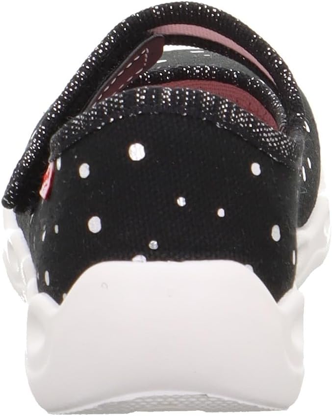 Superfit Mädchen BubbleHausschuh 25 EU Schwarz Silber 0010, 25 EU Schwarz Silber 0010