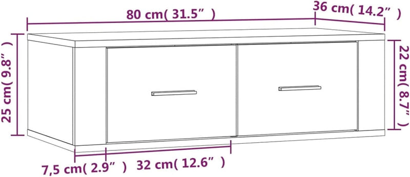 Tidyard TV Wandschrank TV Schrank Wandschrank TV Lowboard TV Hängeschrank HiFi Schrank Hängend Hänge