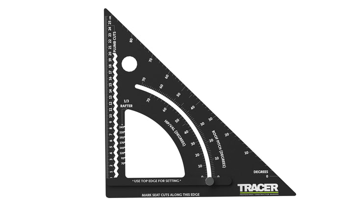 TRACER 12" ProSquare Einstellbares Zimmermannswinkel (Professionelles Vierkantwerkzeug für den Bau m