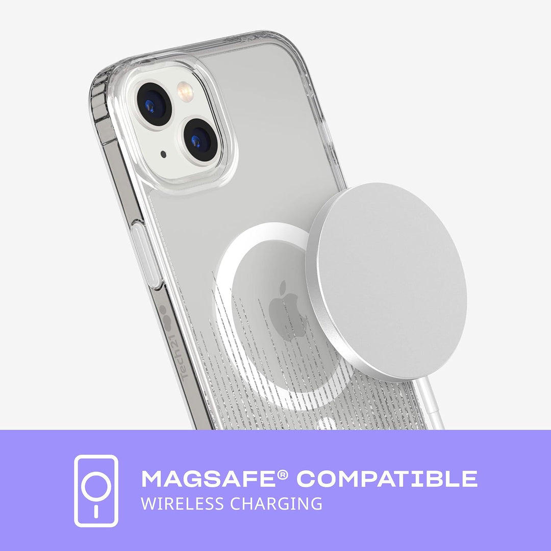 tech21 iPhone 14 Plus Evo Sparkle Kompatibel mit MagSafe - Glitzernde & Kratzfeste Handyhülle mit 3,