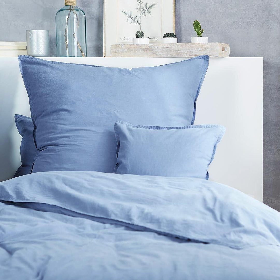 Bettwäsche Stonewashed Denim, 1 Bettbezug 240 x 220 cm + 2 Kissenbezüge 80 x 80 cm Denim 1 Bettbezug