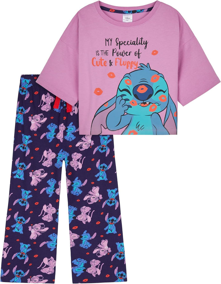 Disney Stitch Schlafanzug Mädchen, bequemer Pyjama für Kinder & Teenager – Geschenke für Mädchen 9-1