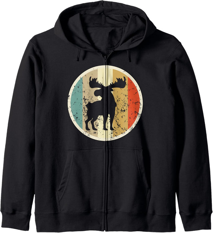 Elch Schweden Kanada Tiere Lustig Retro Vintage Grunge Fun Kapuzenjacke