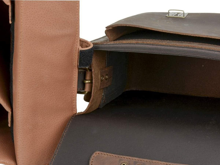 Ruitertassen Fototasche Leder gross Kameratasche Ranger braun Umhängetasche Classic aus starkem robu
