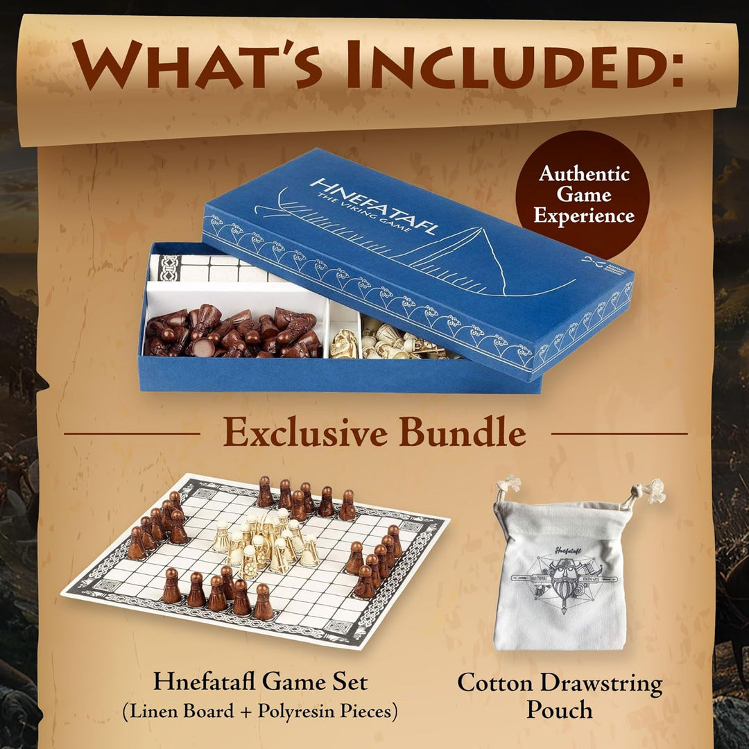 NMS Hnefatafl - das Wikingerspiel - Enthält EIN einzigartiges Baumwollbeutel/Taschendesign zum Spiel