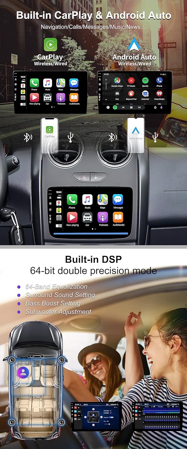 BXLIYER Android 12 IPS Autoradio für Renault Duster Captur/Dacia Sandero/Lada Xray 2/Logan 2 - Einge