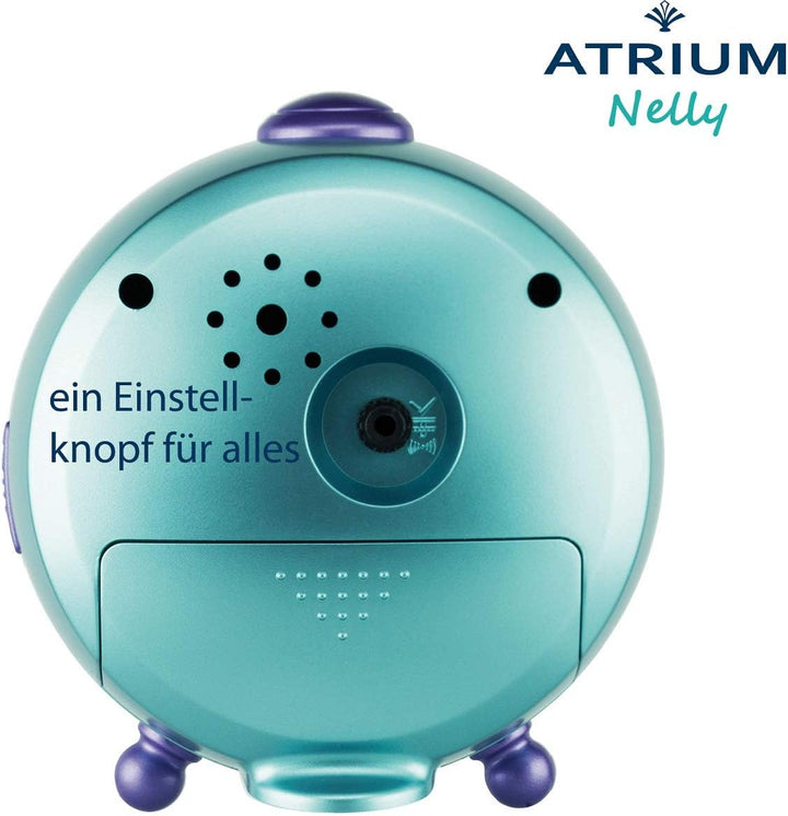 Atrium Kinderwecker Mädchen Nelly Meerjungfrau Türkis Lila Analog Quarz ohne Ticken mit Licht und Sn