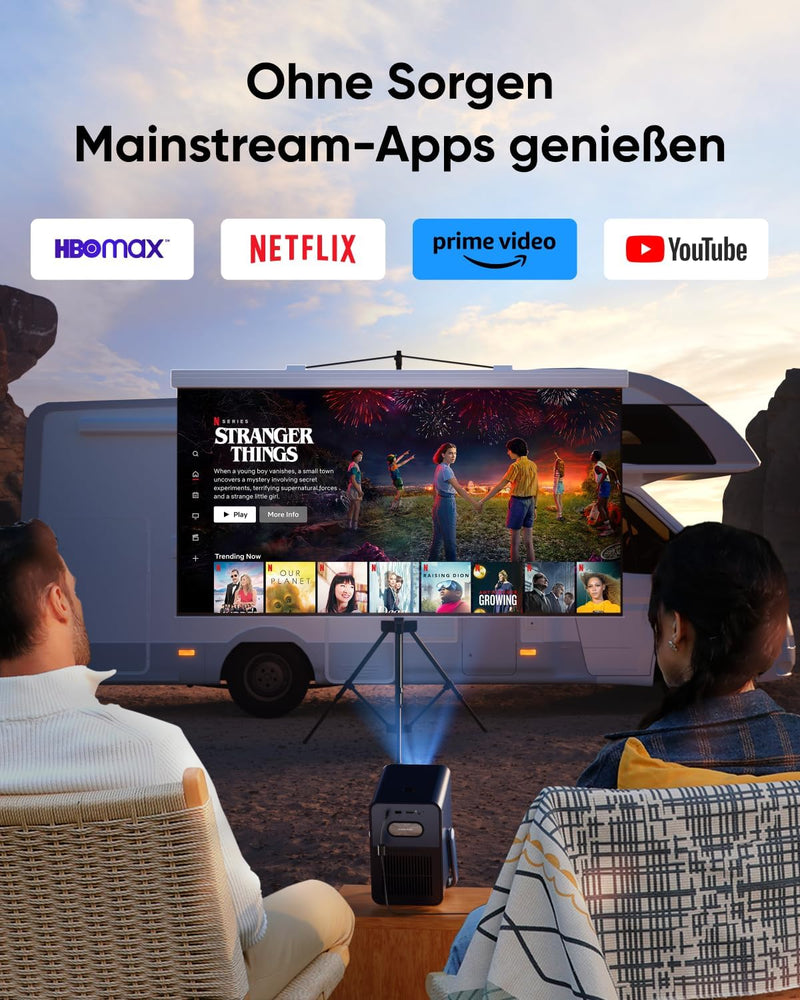 ULTIMEA Beamer Android TV 11.0 mit NETFLIX 10.000+ Apps, True 4K Heimkino Beamer Unterstützung 1000