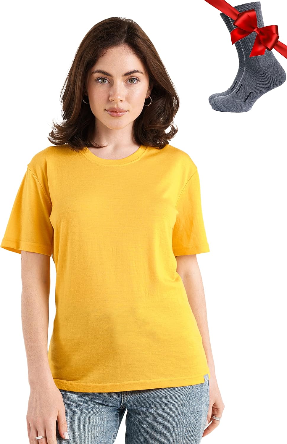 Merino.tech Merinowolle T-Shirt Damen - 100% Merinowolle Leichte Basisschicht Damen Kurzarm T-Shirt