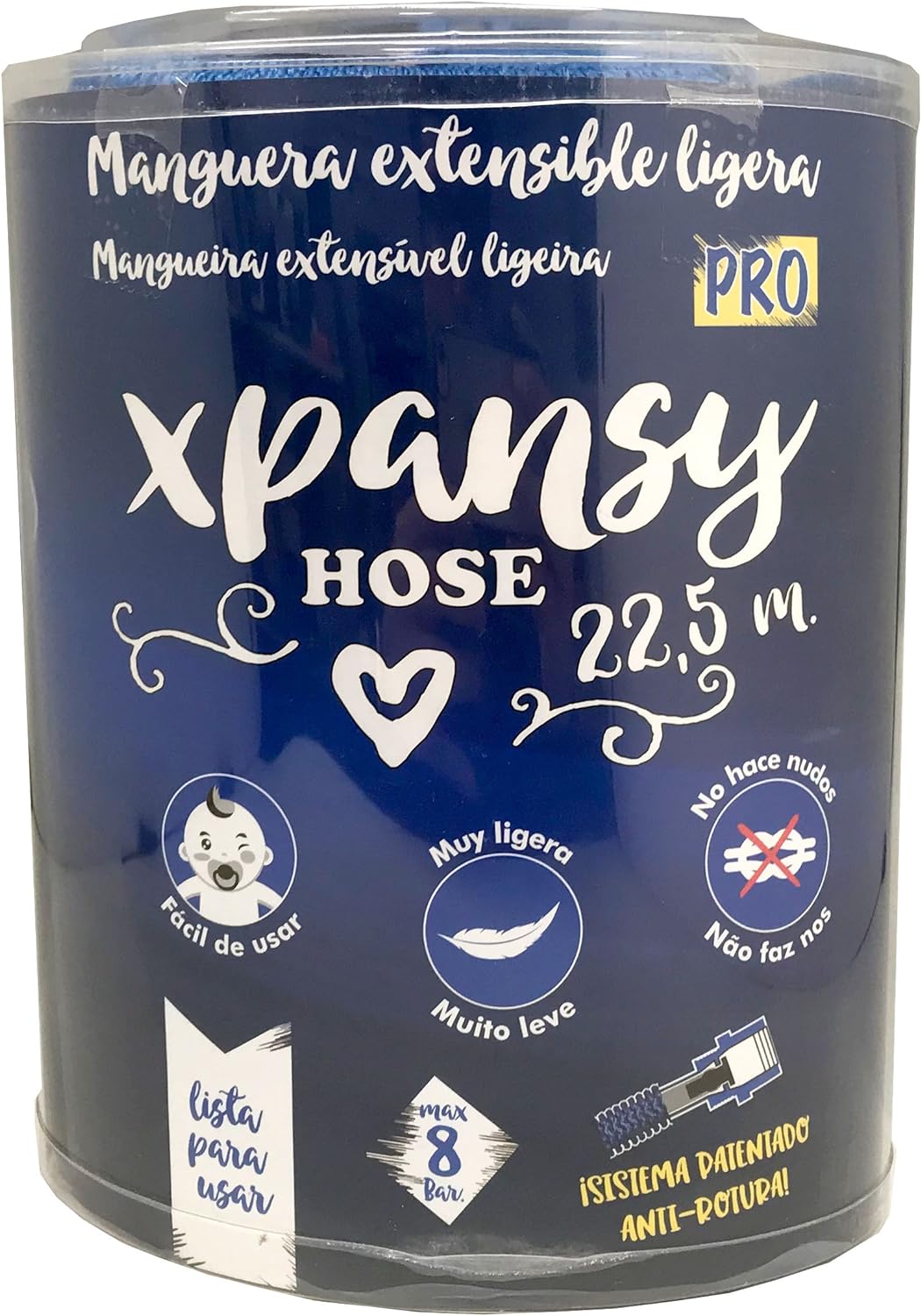 Xpansy Hose Pro C2607B Durch Wasserdruck Verlängerbarer Schlauch, Blau, 22,5 Meter 22,5 Meter Pro, 2