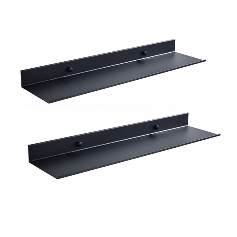 An der Wand montiert Schwimmend Metall Regale Ledge, Schwarz Badezimmer Regal Wandhalterung Regale P
