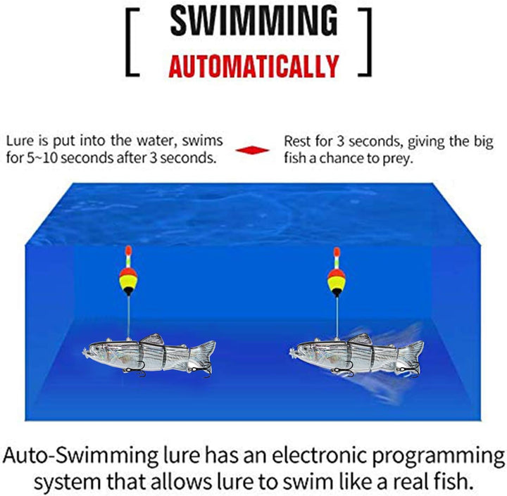 ods lure Robotic Schwimmköder USB wiederaufladbar Fischköder mit LED Licht Elektrischer Angelköder m
