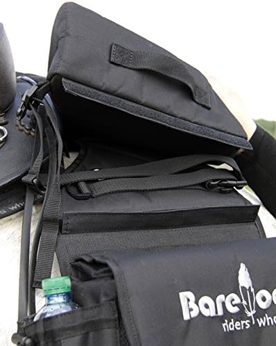 Barefoot Satteltasche schwarz – Gepolsterte, Wasserabweisende Packtaschen mit abnehmbarem Mittelteil
