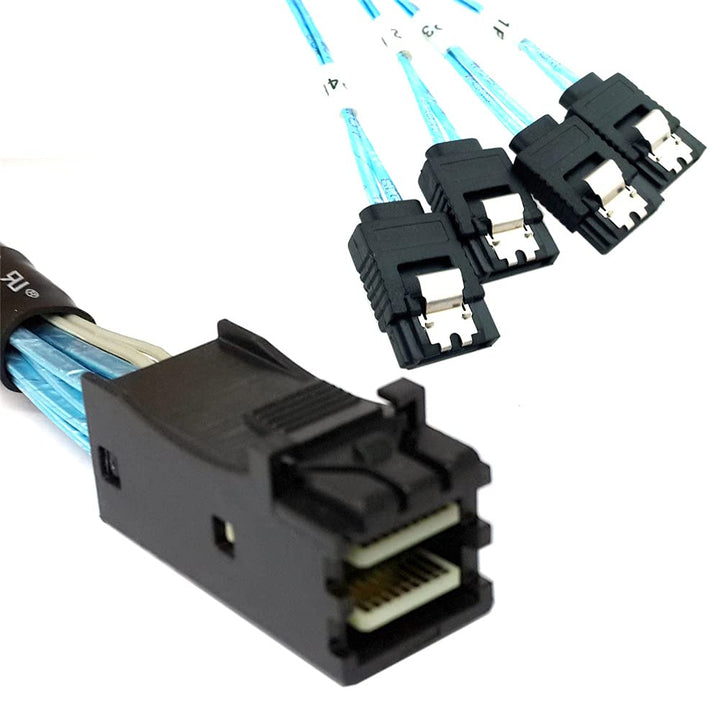 xiwai Interner Mini SAS HD SFF-8643 Host auf 4 SATA 7pin Target Festplatte 6Gbps Datenserver Raid Ka