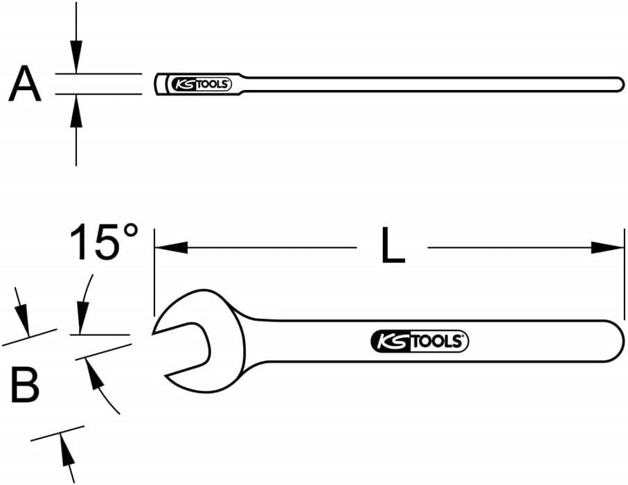 KS Tools 117.1510 Isolierter Maulschlüssel, 10mm 10 mm, 10 mm