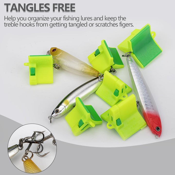 THKFISH Drillinge Angelhaken Hauben Drillingshaken Abdeckung Hakenhauben für Angelköder S-50 Stück/M