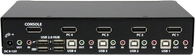 StarTech.com 4 Port DisplayPort USB KVM Switch mit Audio - DisplayPort Desktop KVM Umschalter mit US