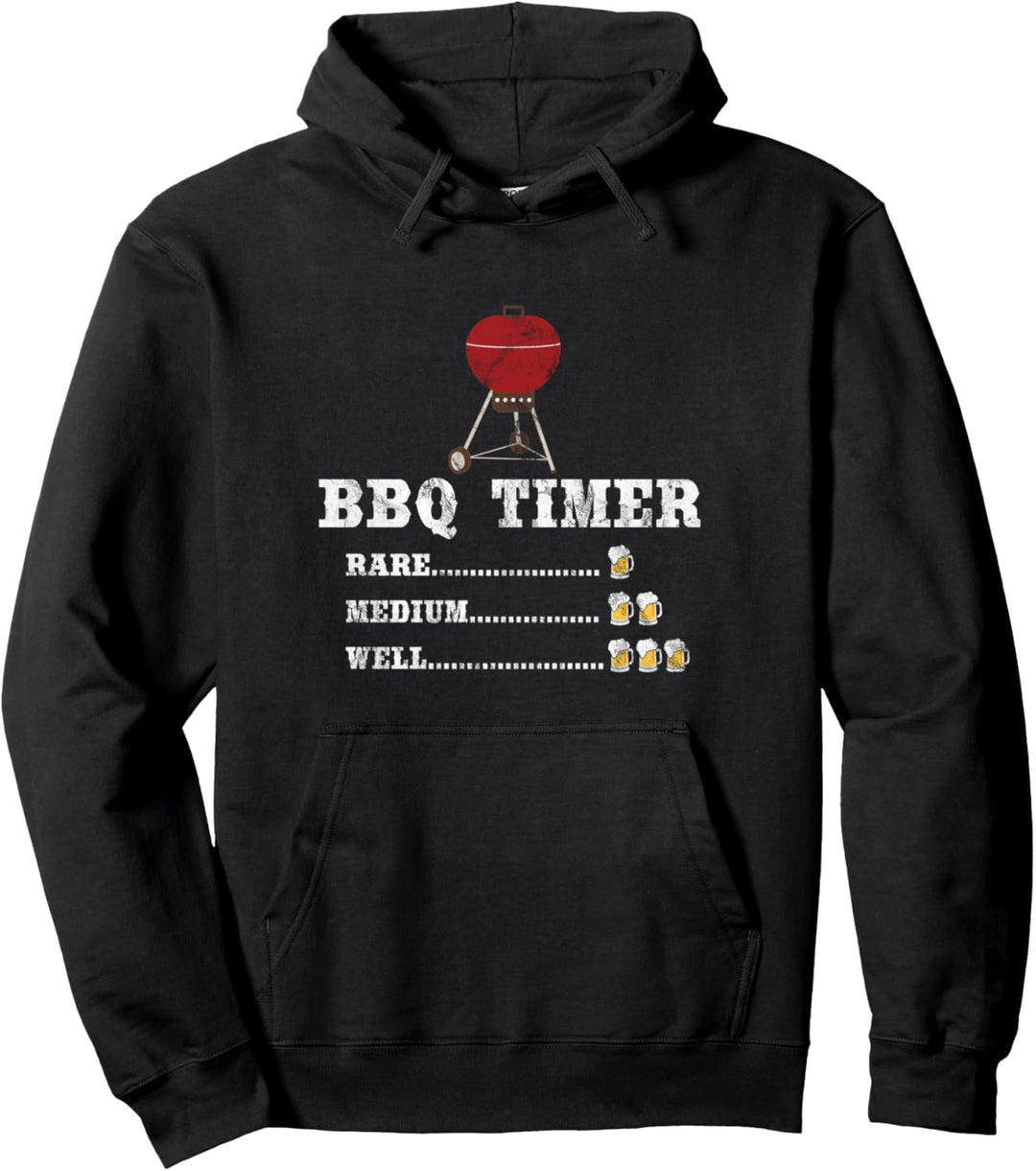 BBQ Timer Grillmaster Lustiges Grillen Barbecue Dad Geschenk Pullover Hoodie