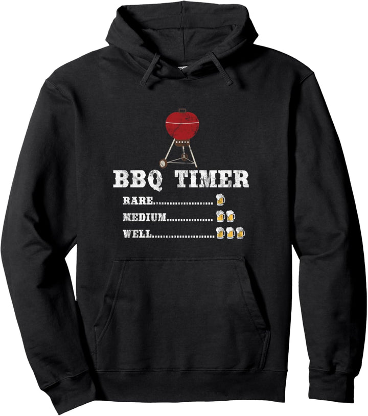 BBQ Timer Grillmaster Lustiges Grillen Barbecue Dad Geschenk Pullover Hoodie