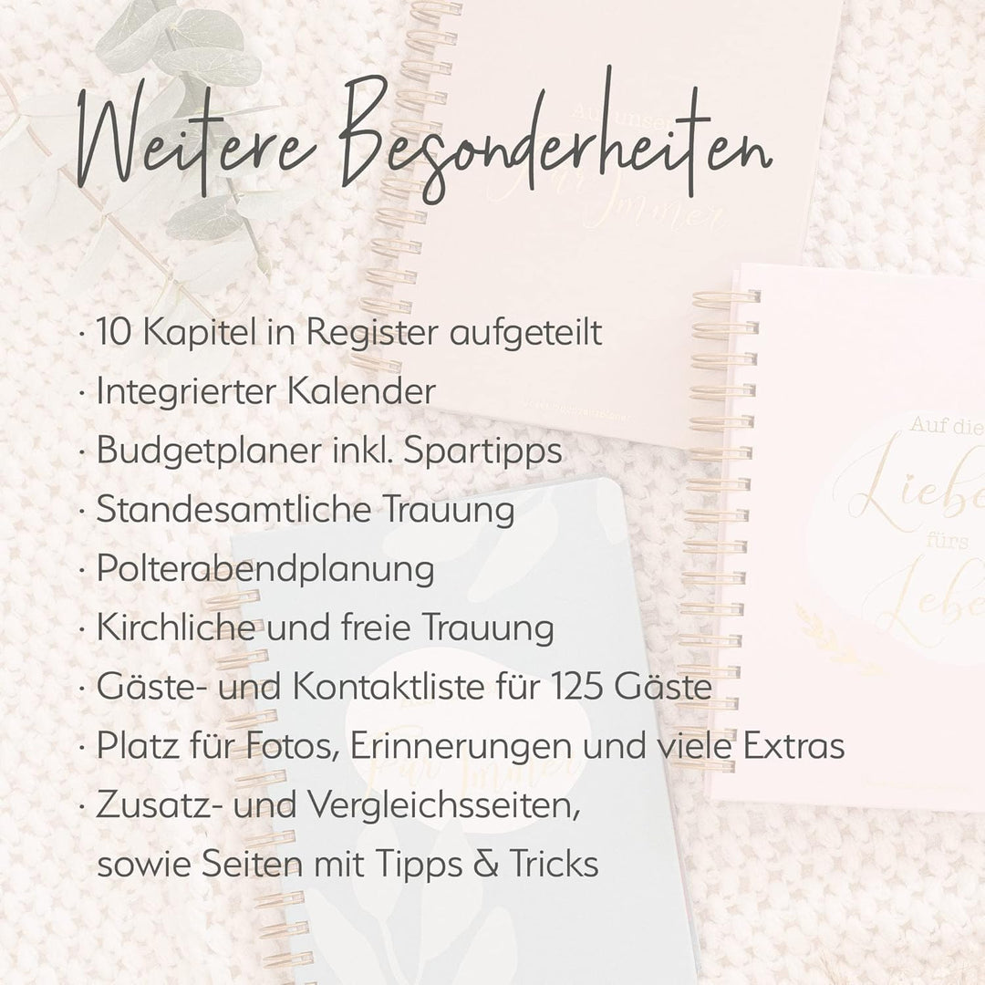 Visual Statements - Hochzeitsplaner - Organizer & Buch - Hochzeitsvorbereitung - Hochzeitskalender -