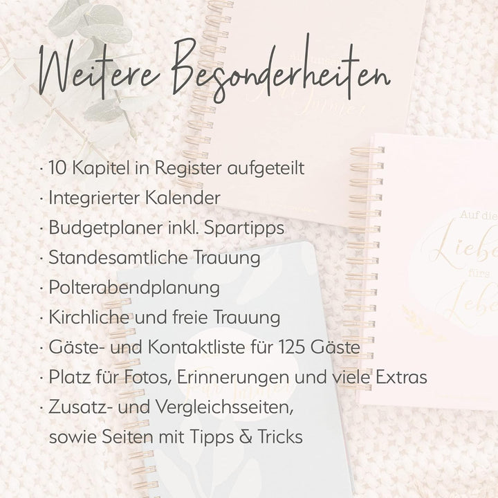 Visual Statements - Hochzeitsplaner - Organizer & Buch - Hochzeitsvorbereitung - Hochzeitskalender -